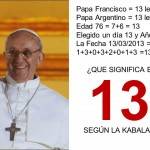 Papa Francisco y el número 13, InfoMistico.com