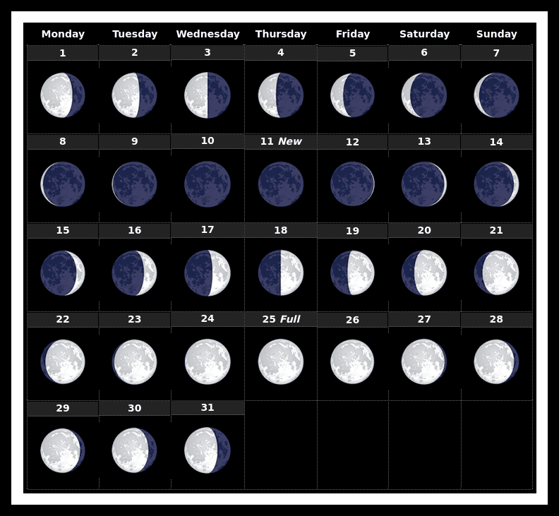 January 2024 Lunar Calendar Moon Phases
